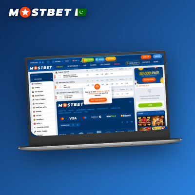 Isometric smartphone icon showing the Mostbet mobile app lobby interface